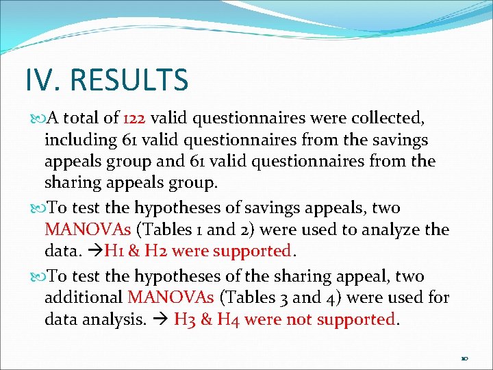 IV. RESULTS A total of 122 valid questionnaires were collected, including 61 valid questionnaires