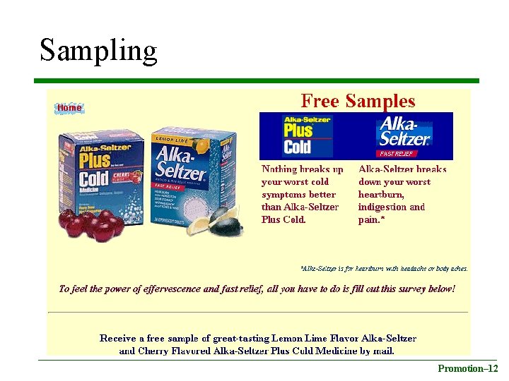 Sampling Promotion– 12 