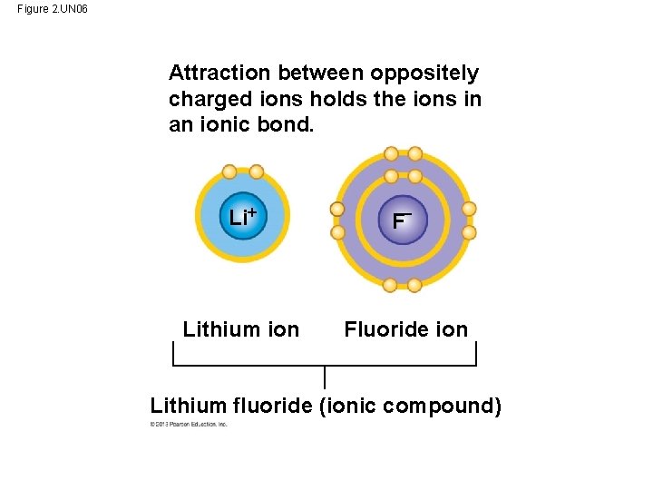 Figure 2. UN 06 Attraction between oppositely charged ions holds the ions in an