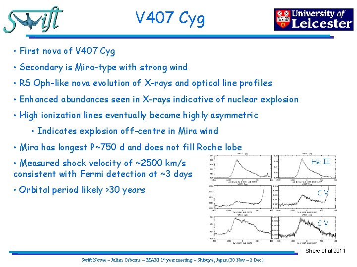 V 407 Cyg • First nova of V 407 Cyg • Secondary is Mira-type