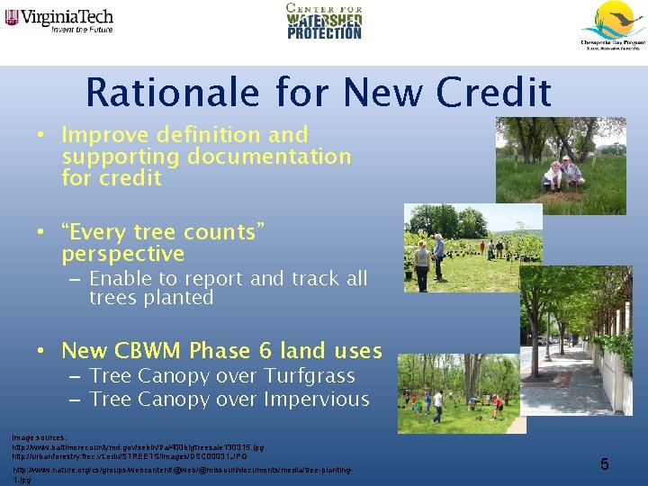 Rationale for New Credit • Improve definition and supporting documentation for credit • “Every