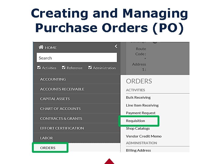 Creating and Managing Purchase Orders (PO) 