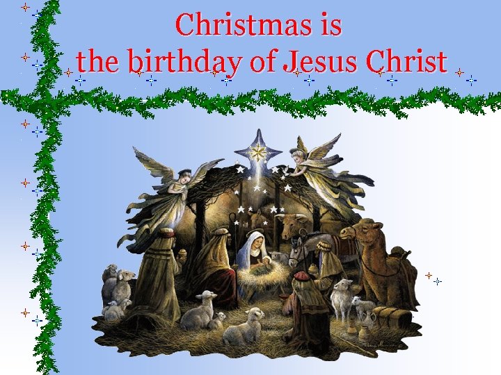 Christmas is the birthday of Jesus Christ 