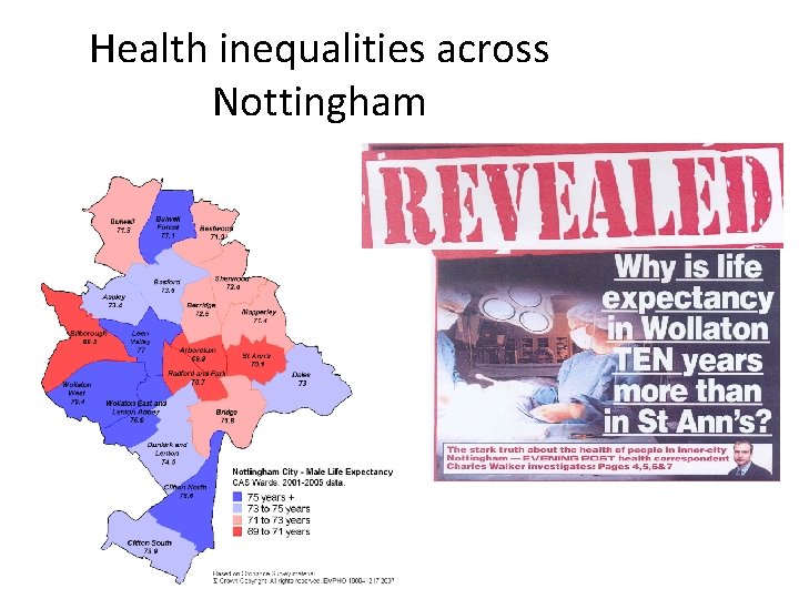 Health inequalities across Nottingham 