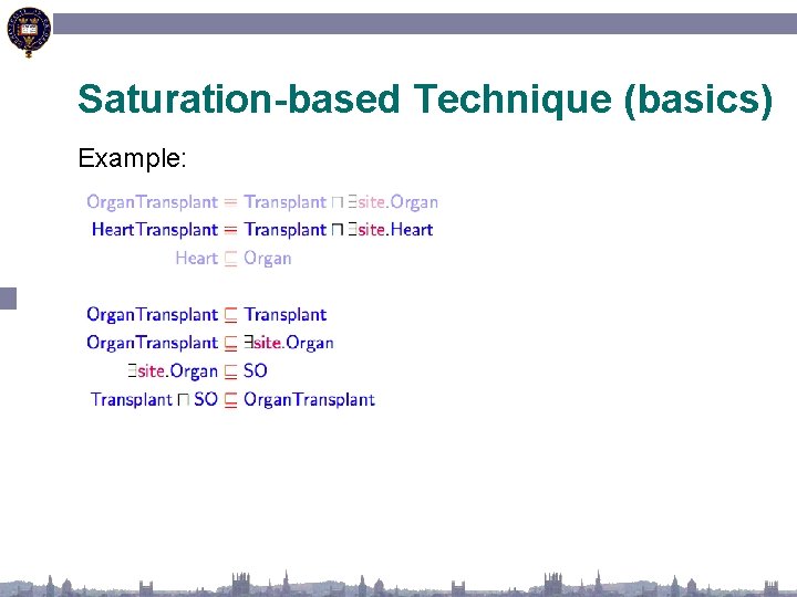 Saturation-based Technique (basics) Example: 