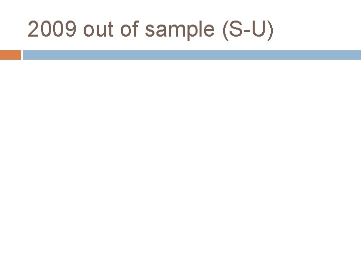 2009 out of sample (S-U) 