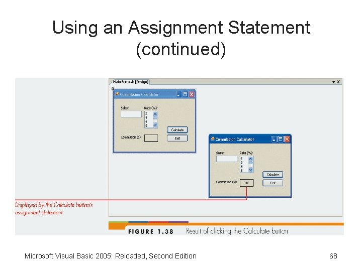 Using an Assignment Statement (continued) Microsoft Visual Basic 2005: Reloaded, Second Edition 68 