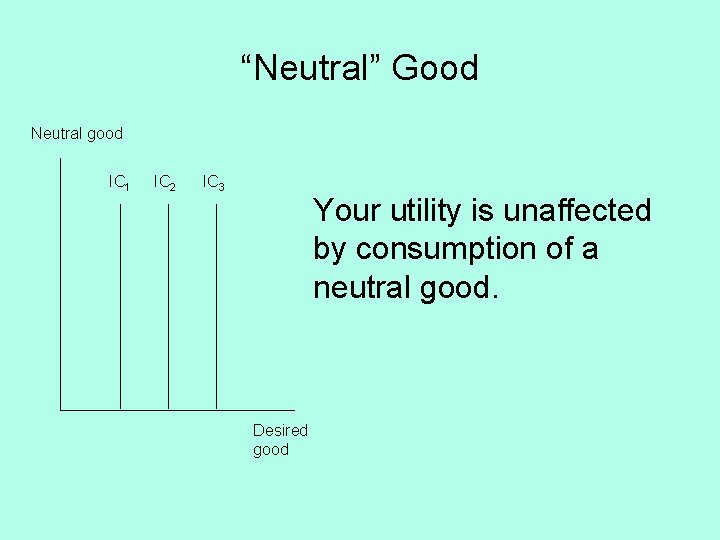 “Neutral” Good Neutral good IC 1 IC 2 IC 3 Your utility is unaffected