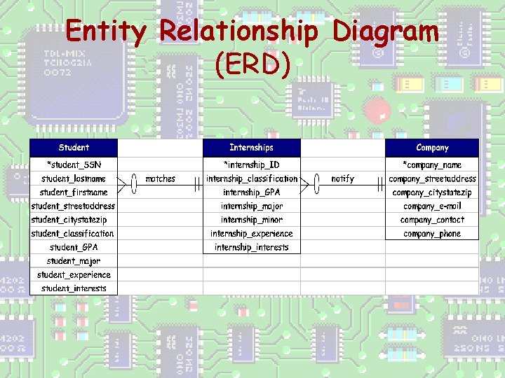 Entity Relationship Diagram (ERD) 