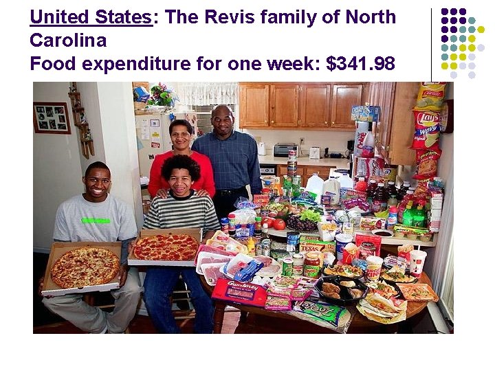 United States: The Revis family of North Carolina Food expenditure for one week: $341.