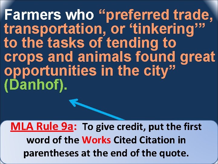 Farmers who “preferred trade, transportation, or ‘tinkering’” to the tasks of tending to crops