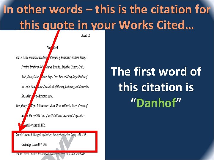 In other words – this is the citation for this quote in your Works