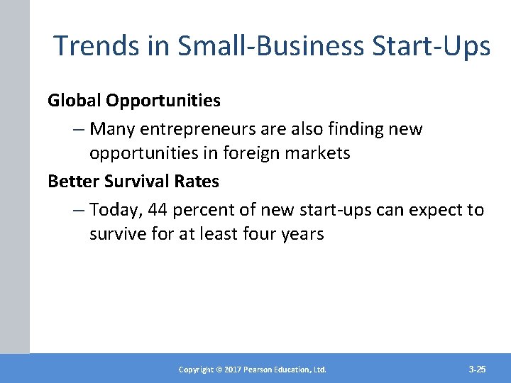 Trends in Small-Business Start-Ups Global Opportunities – Many entrepreneurs are also finding new opportunities