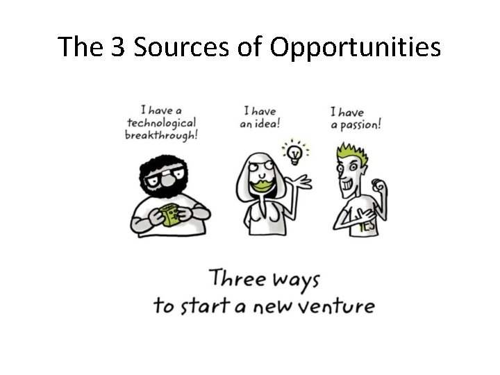 The 3 Sources of Opportunities 