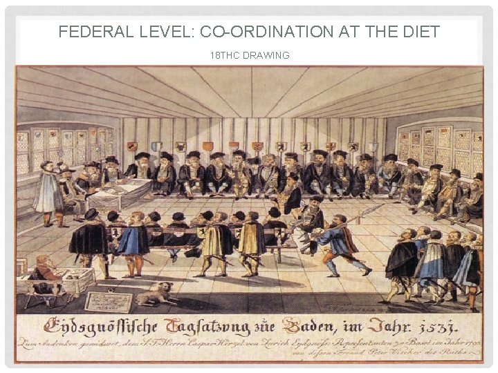 FEDERAL LEVEL: CO-ORDINATION AT THE DIET 18 THC DRAWING 