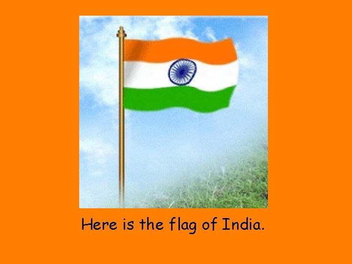 Here is the flag of India. 