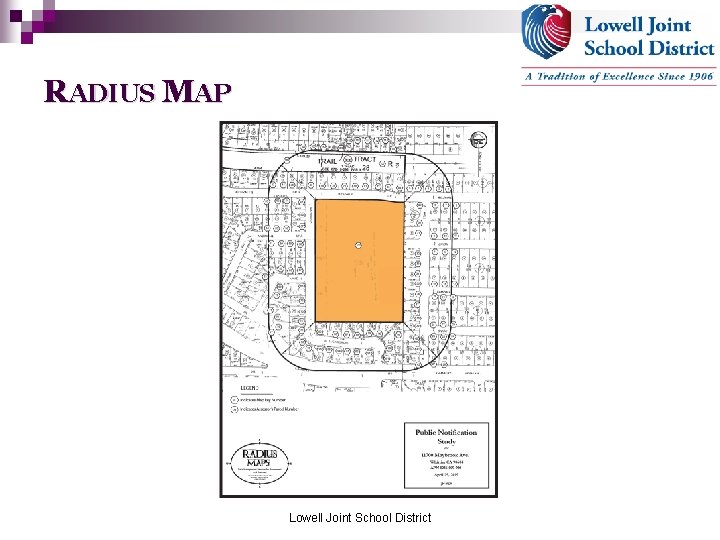 RADIUS MAP Lowell Joint School District 