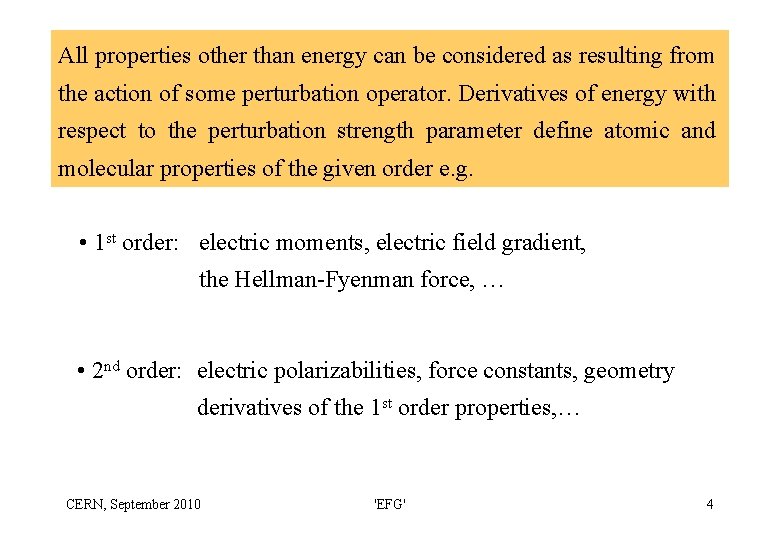 All properties other than energy can be considered as resulting from the action of