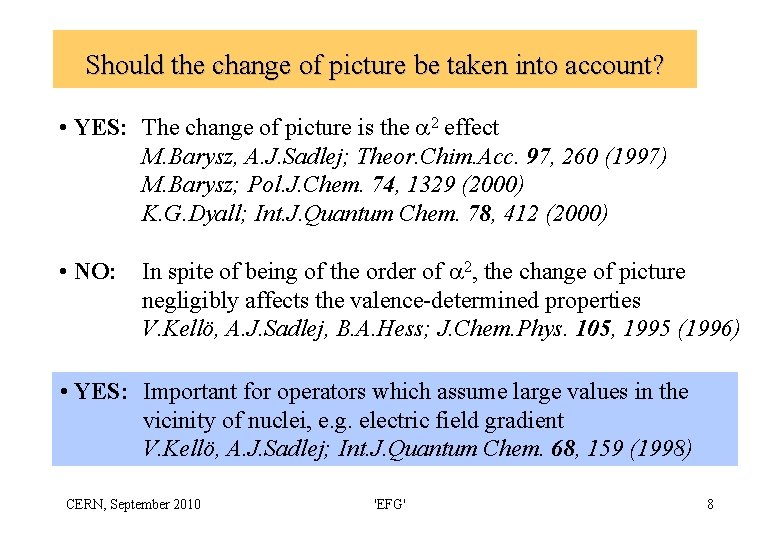 Should the change of picture be taken into account? • YES: The change of