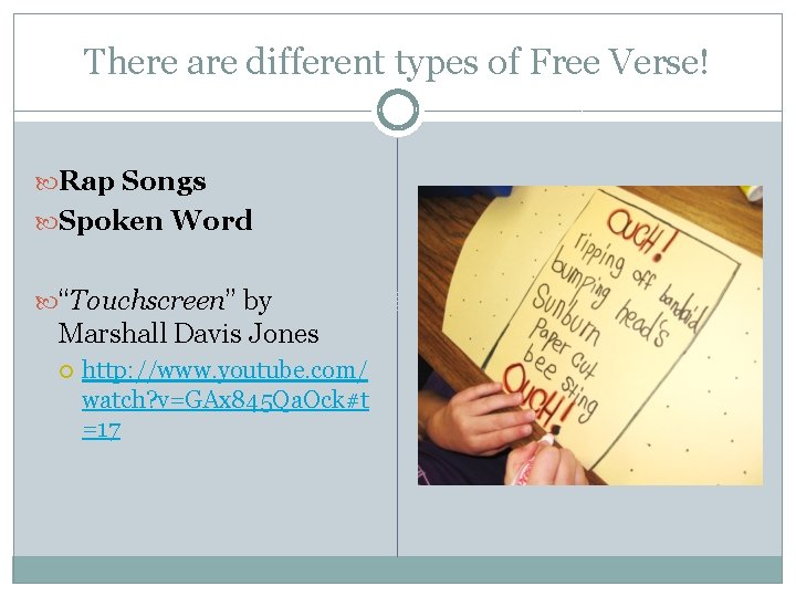 There are different types of Free Verse! Rap Songs Spoken Word “Touchscreen” by Marshall