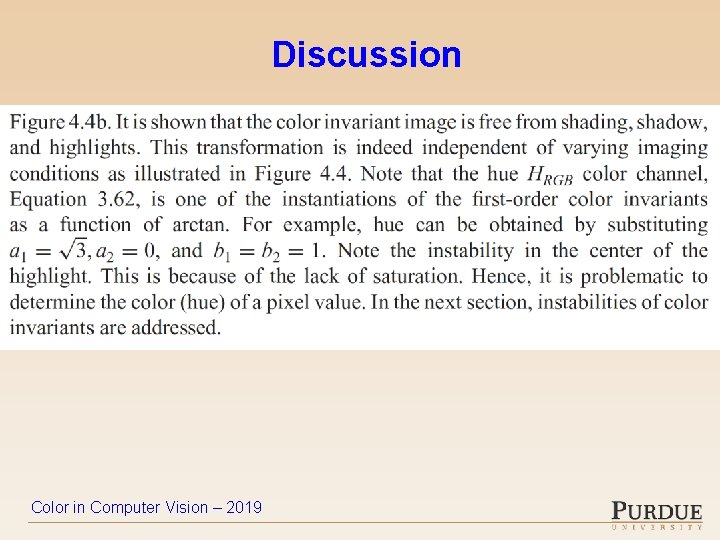 Discussion Color in Computer Vision – 2019 