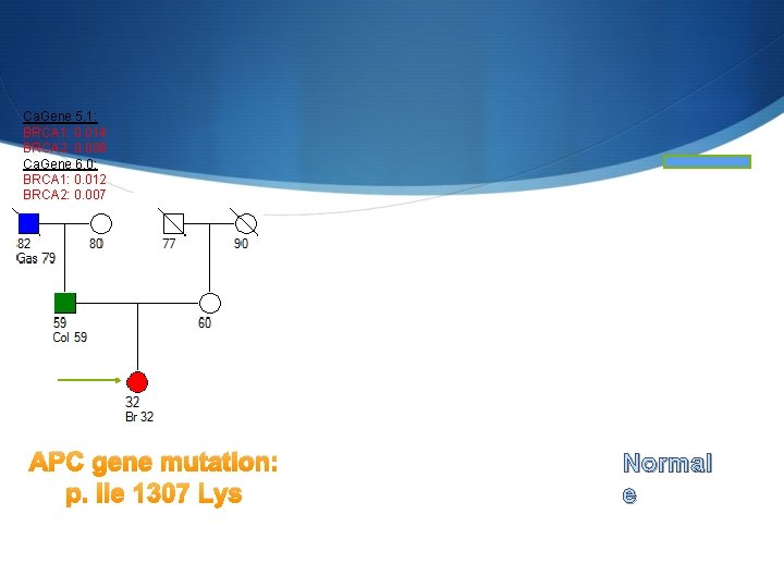 Ca. Gene 5. 1: BRCA 1: 0. 014 BRCA 2: 0. 008 Ca. Gene