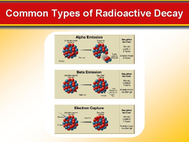 Common Types of Radioactive Decay 