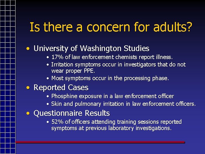 Is there a concern for adults? • University of Washington Studies • 17% of