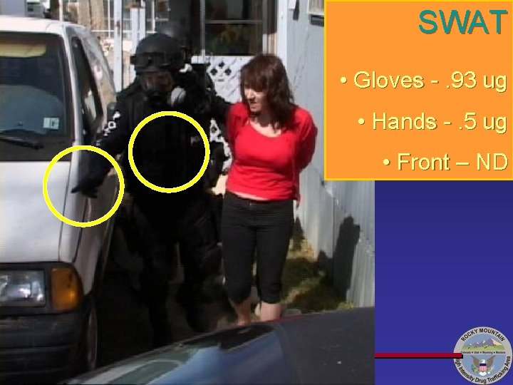 SWAT • Gloves -. 93 ug • Hands -. 5 ug • Front –