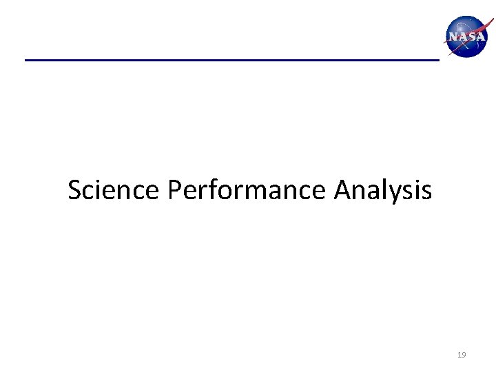 Science Performance Analysis 19 