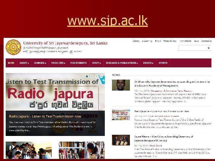 www. sjp. ac. lk 