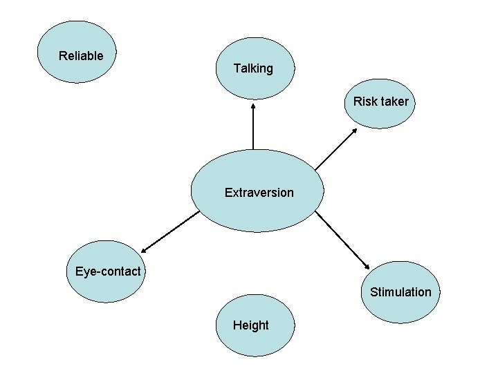 Reliable Talking Risk taker Extraversion Eye-contact Stimulation Height 