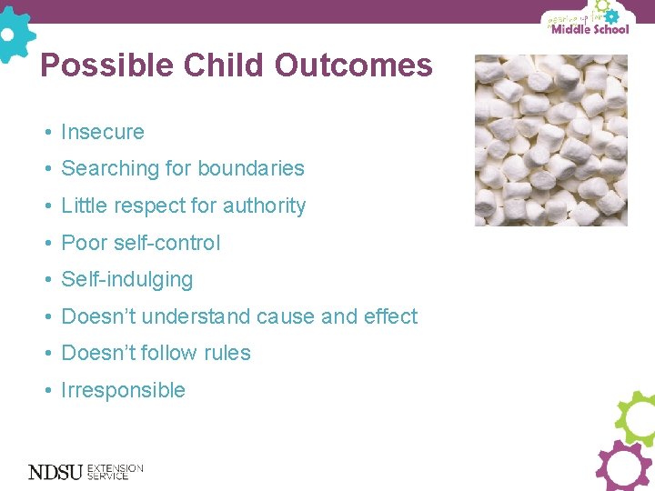 Possible Child Outcomes • Insecure • Searching for boundaries • Little respect for authority