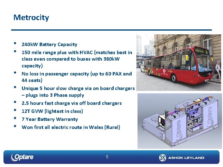 Metrocity • • 240 k. W Battery Capacity 150 mile range plus with HVAC