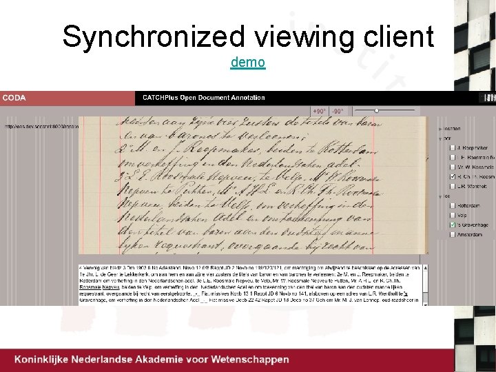 Synchronized viewing client demo • Demo/screenshot 