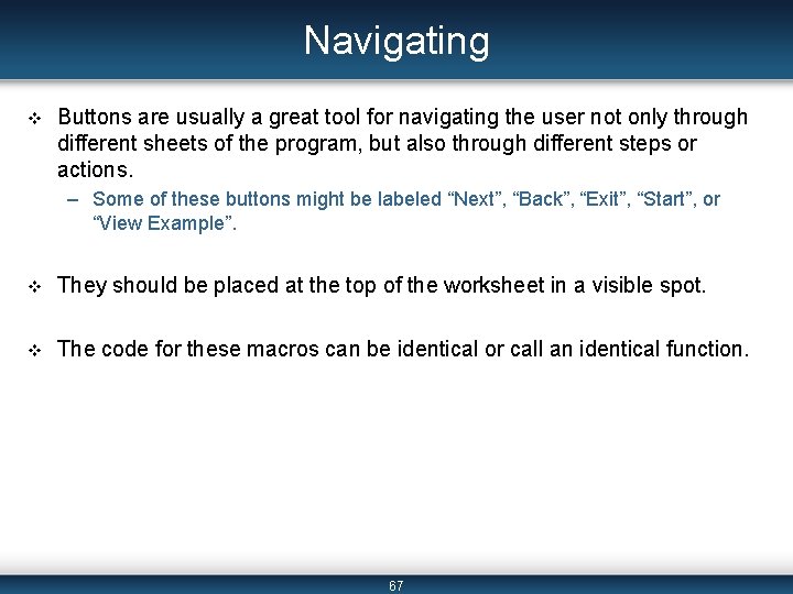 Navigating v Buttons are usually a great tool for navigating the user not only Navigating v Buttons are usually a great tool for navigating the user not only