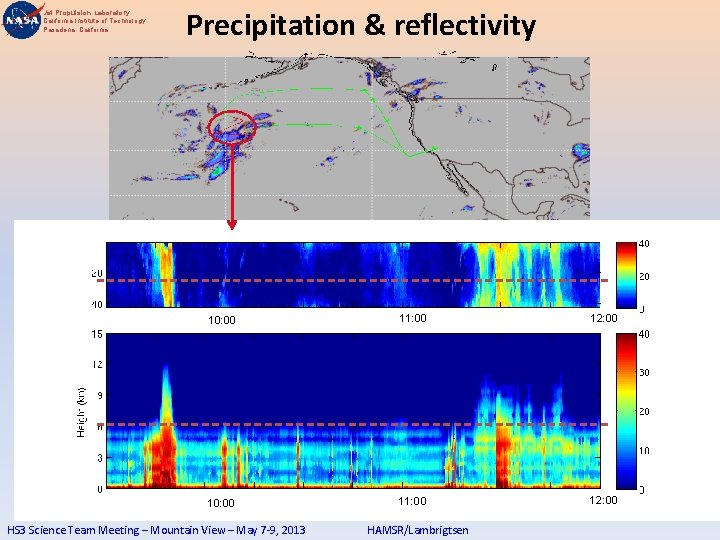 Jet Propulsion Laboratory California Institute of Technology Pasadena, California Precipitation & reflectivity 10: 00