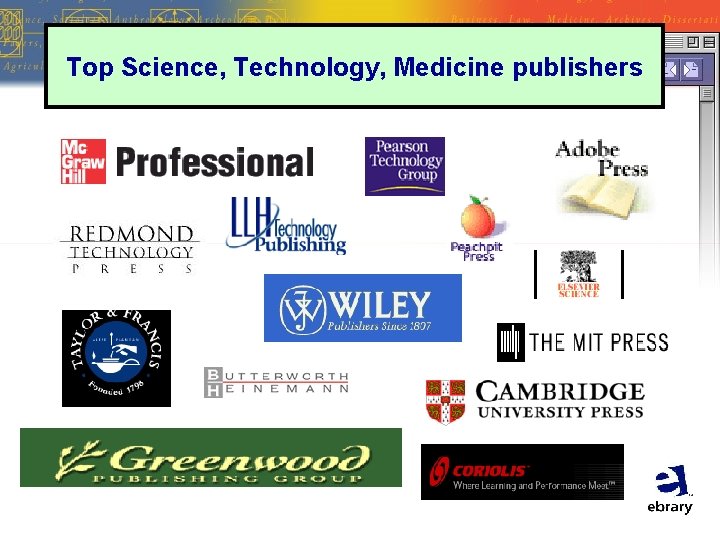 Top Science, Technology, Medicine publishers 