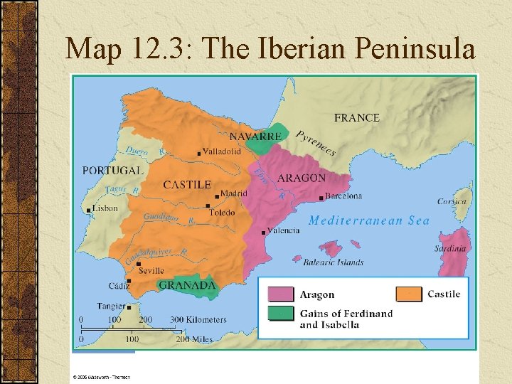 Map 12. 3: The Iberian Peninsula 