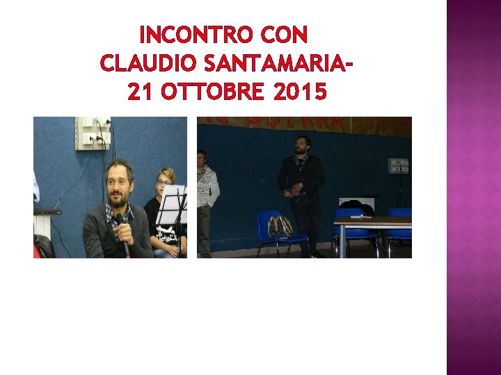 INCONTRO CON CLAUDIO SANTAMARIA 21 OTTOBRE 2015 