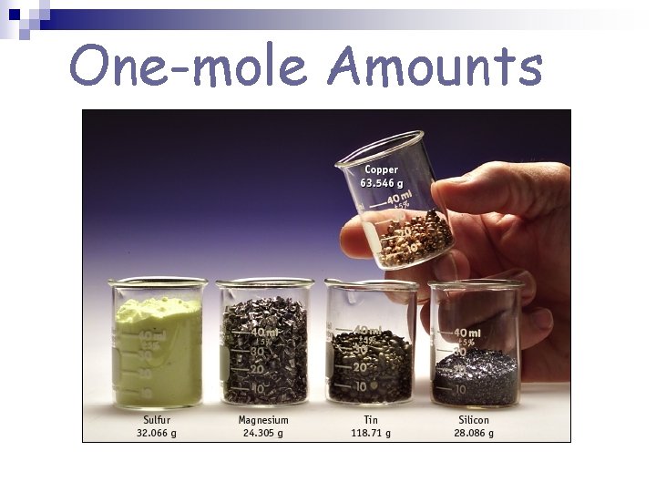 One-mole Amounts 