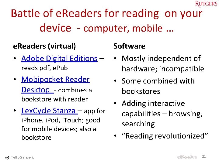Battle of e. Readers for reading on your device - computer, mobile … e.