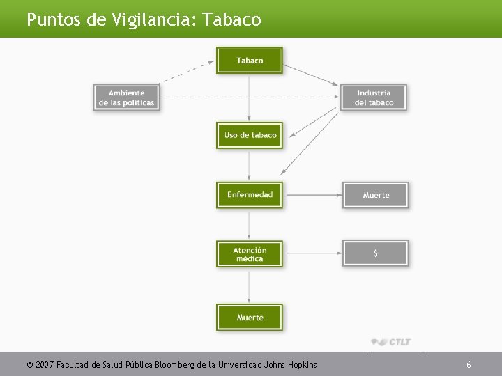 Puntos de Vigilancia: Tabaco 2007 Facultad de Salud Pública Bloomberg de la Universidad Johns