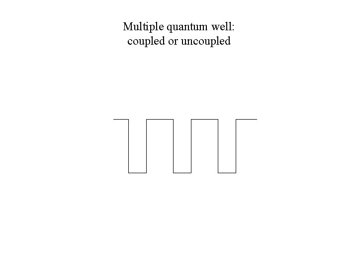 Multiple quantum well: coupled or uncoupled 