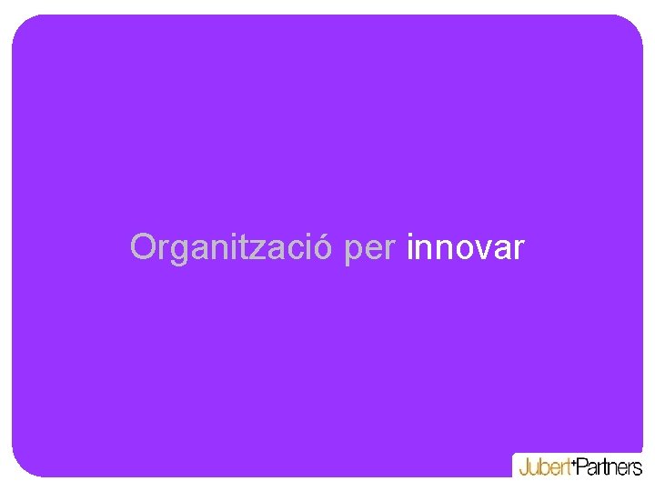 Organització per innovar 