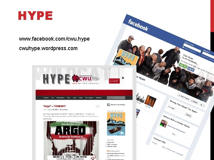 HYPE www. facebook. com/cwu. hype cwuhype. wordpress. com 