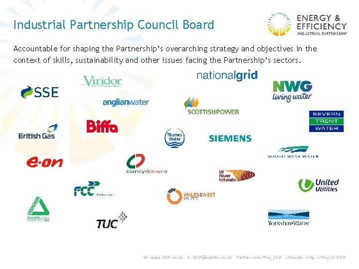 Industrial Partnership Council Board Accountable for shaping the Partnership’s overarching strategy and objectives in