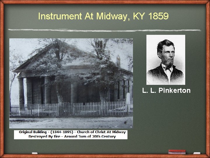 Instrument At Midway, KY 1859 L. L. Pinkerton 