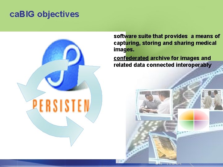 ca. BIG objectives software suite that provides a means of capturing, storing and sharing