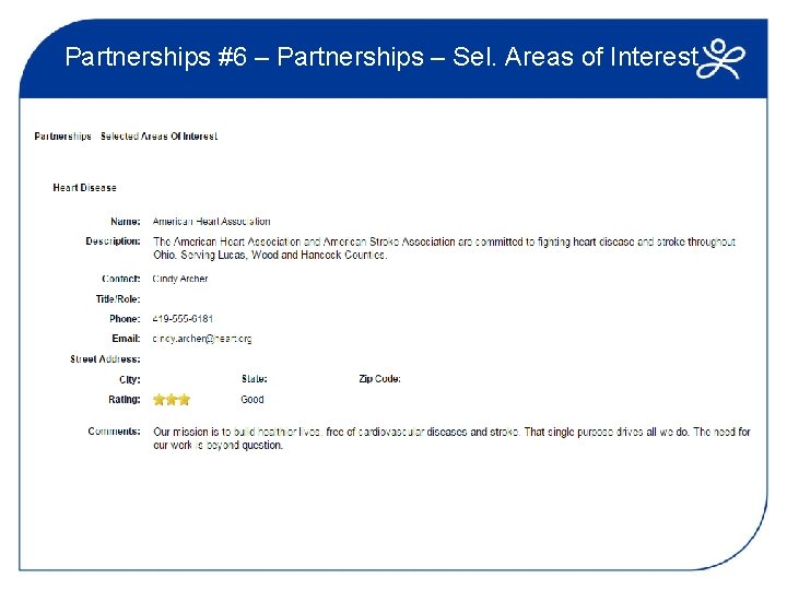 Partnerships #6 – Partnerships – Sel. Areas of Interest 